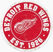 Detroit Red Wings 22" Round PVC Logo Sign - Distressed