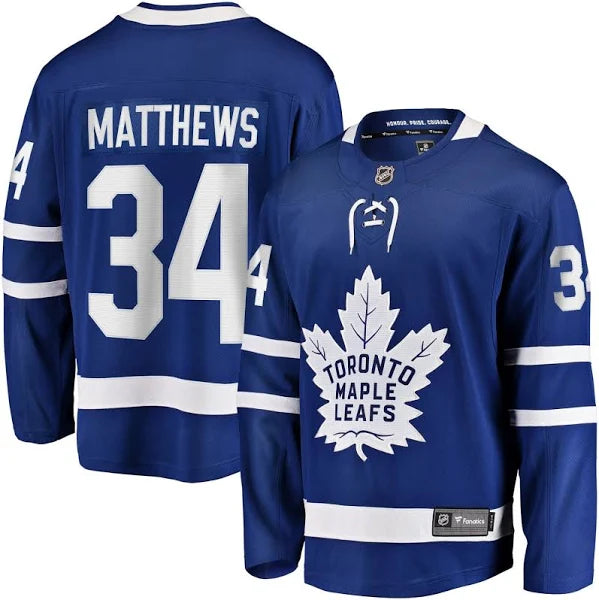 NHL Toronto Maple Leafs Auston Matthews #34  Fanatics Breakaway Jersey - No "C" (Sale)
