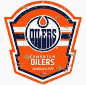 Edmonton Oilers Shield PVC Logo Sign - Distressed - Established 1979