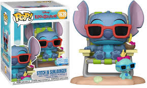 Funko POP 6" Stitch in Sunlounger #1639 - Disney's Lilo & Stitch