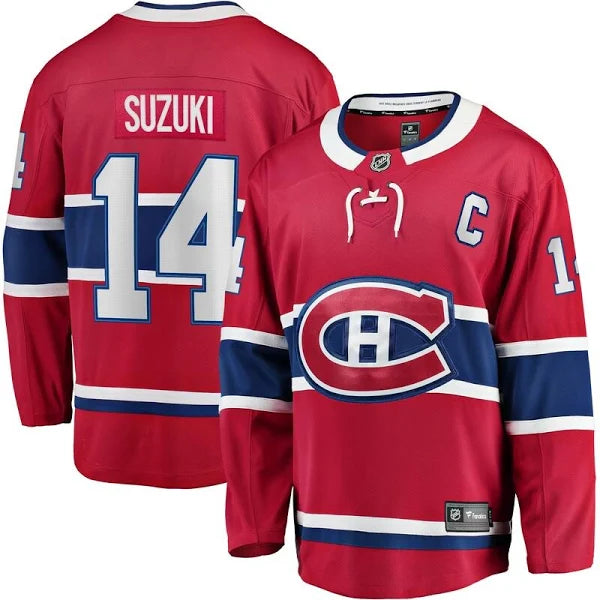 NHL Montreal Canadiens Suzuki 14 Mens Fanatics Breakaway Jersey (Sale)