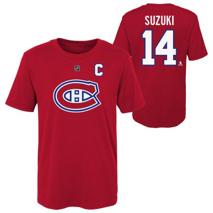 NHL Montreal Canadiens Suzuki #14 "C" Name & Number Fanatics Tee (red)
