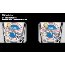NBA Oklahoma City Thunder 2025 NBA Champions 2oz Shot Glass (2 pack set)