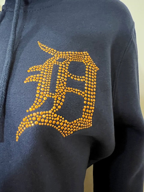 MLB Detroit Tigers Womens Majestic Bling Logo Zip Hoodie (online only ...