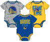 NBA Golden State Warriors 3 pack Game Time Creeper Set
