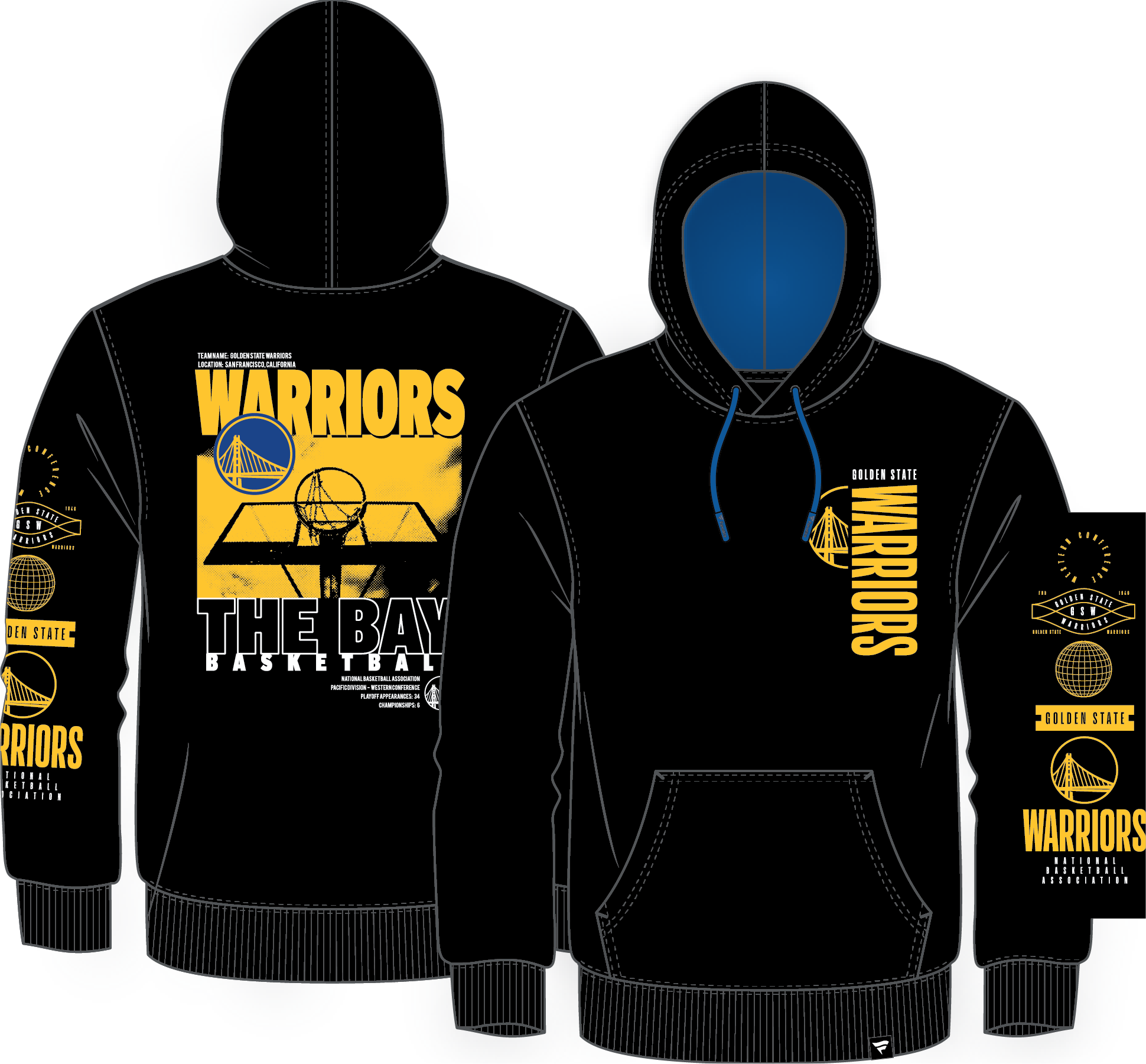 NBA Golden State Warriors Fanatics Game Time Hoodie