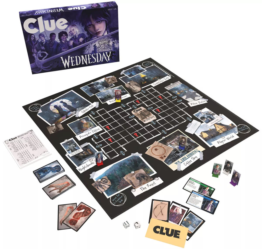 Clue: Wednesday Mystery Board Game