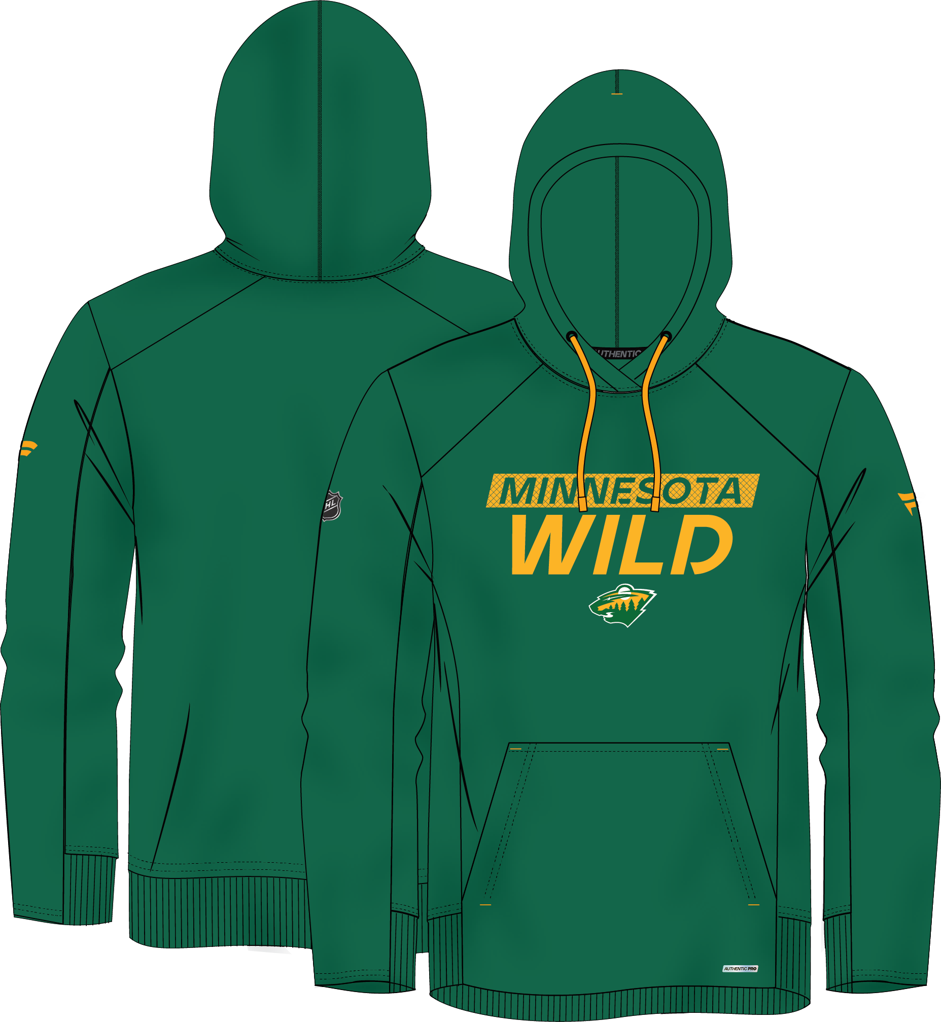 NHL Minnesota Wild Fanatics Authentic Pro Rink Hoodie