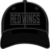 NHL Detroit Red Wings Fanatics Undercover Stretch-Fit Black on Black Hat