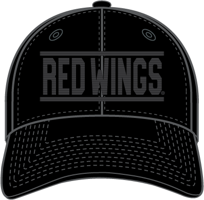 NHL Detroit Red Wings Fanatics Undercover Stretch-Fit Black on Black Hat