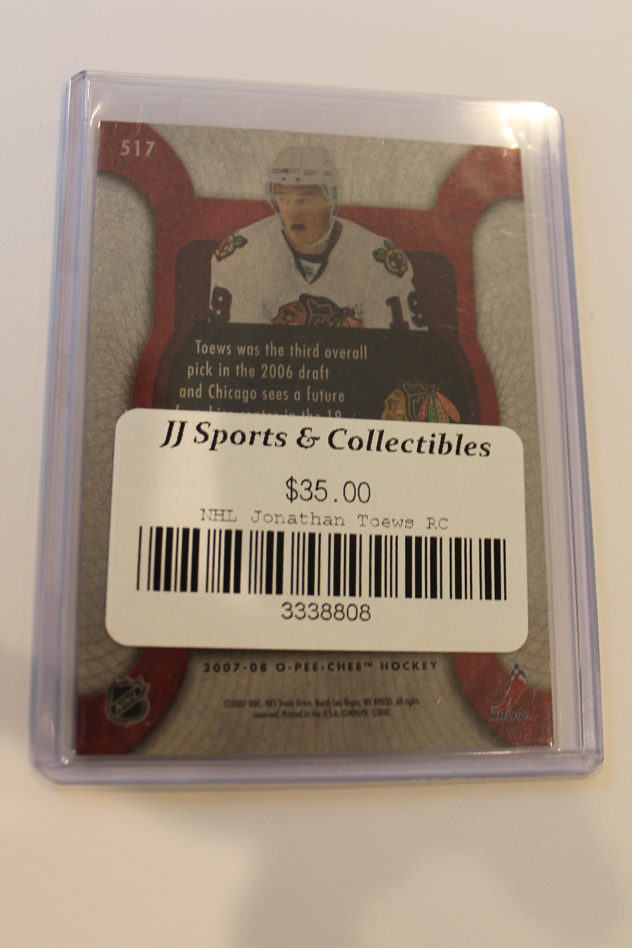 Jonathan Toews O-Pee-Chee Rookie Card