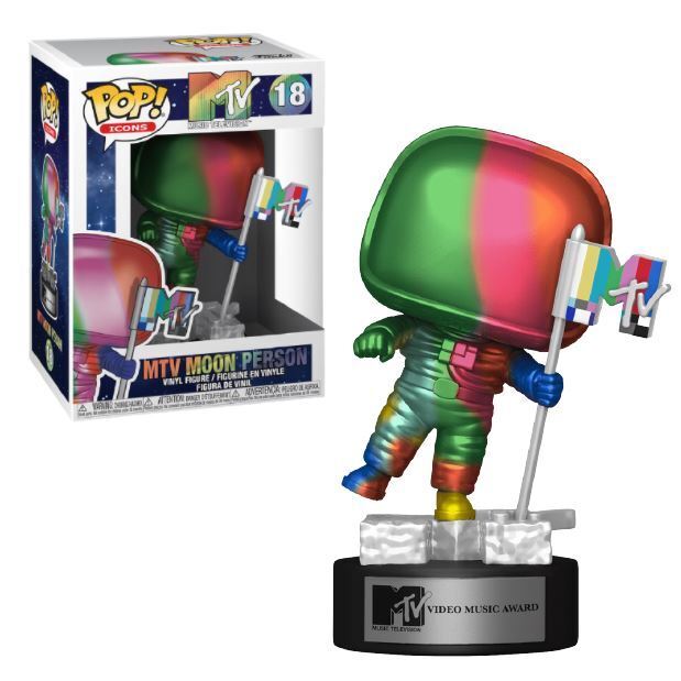 Funko POP MTV Moon Person #18 (Metallic Rainbow PRIDE) - POP Icons