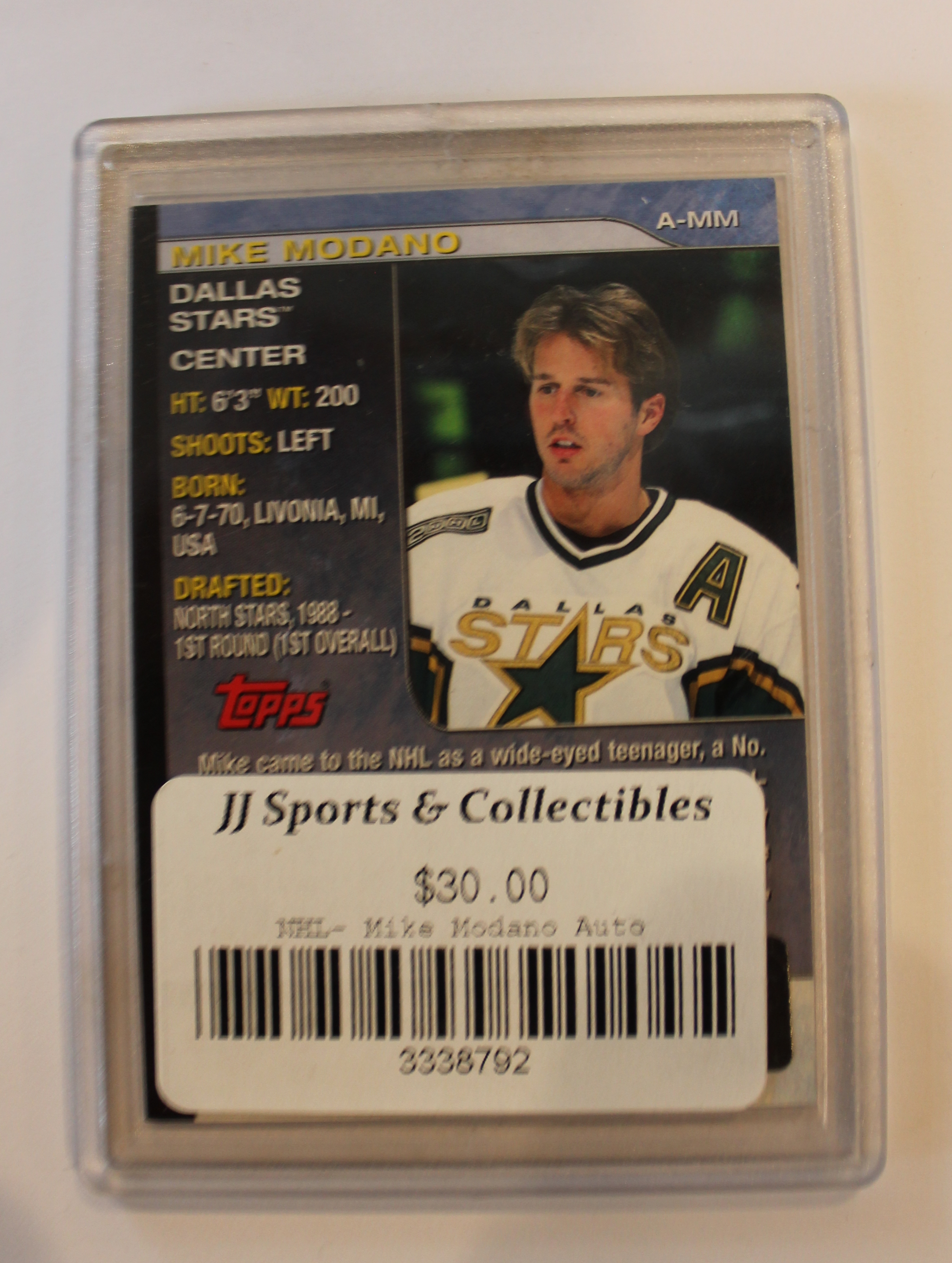 Mike Modano Autographed Card