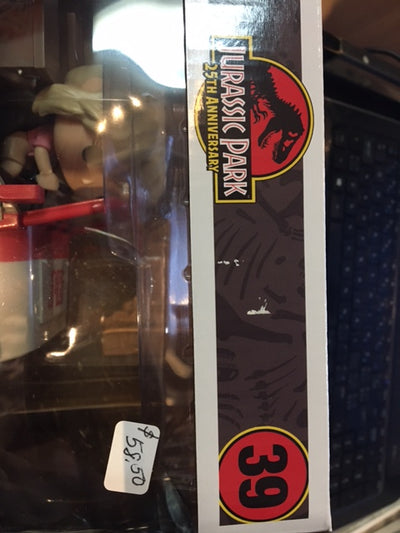 Funko Pop RIdes Park Vehicle #39 -Jurassic Park (scratch on box-see picture)