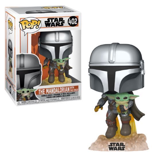 Funko POP The Mandalorian with The Child (Flying) #402 -Star Wars Mandalorian