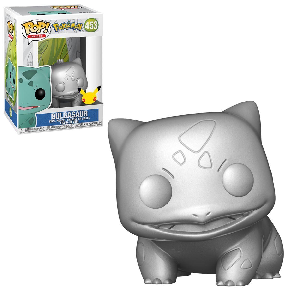 Funko POP Games Bulbasaur #453 (Metallic) 25th Anniversary- Pokemon