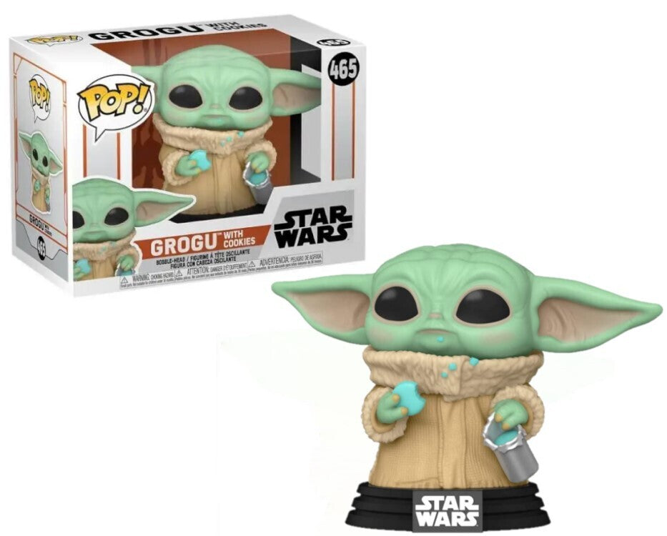 Funko POP Grogu with Cookie #465 -Star Wars Mandalorian
