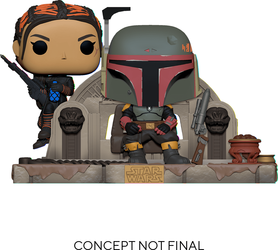 Funko POP Moments Boba Fett and Fennec on Throne #486 -Star Wars Mandalorian