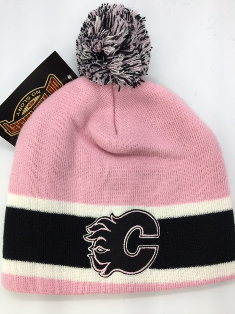 NHL Calgary Flames OTH Pink Toque with Pom