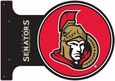Double-sided Ottawa Senators Round Metal Flange Sign