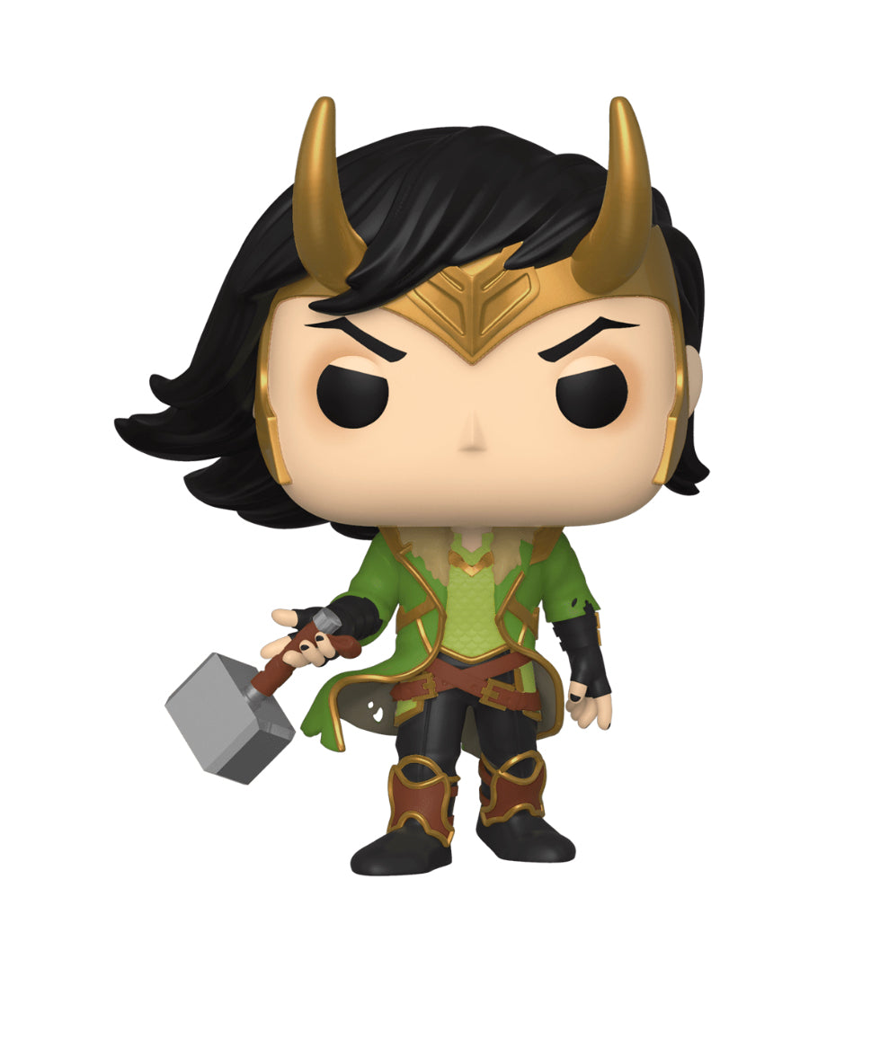 Funko POP Loki #615 (holding Mjolnir) PX Previews Marvel