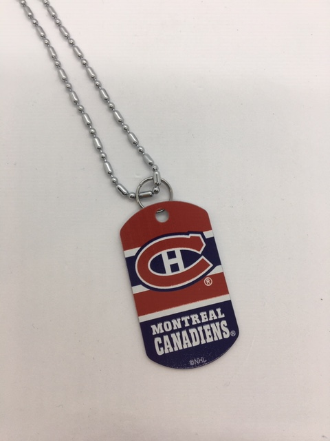 NHL Montreal Canadiens Sports Team Logo Dog Tag Necklace