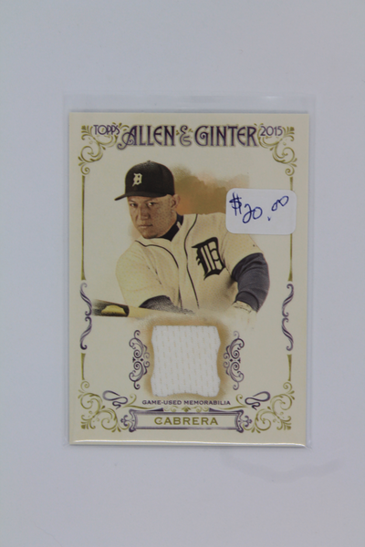 Miguel Cabrera 2015 Topps Allen & Ginter's - Relics A #FSRA-MCA