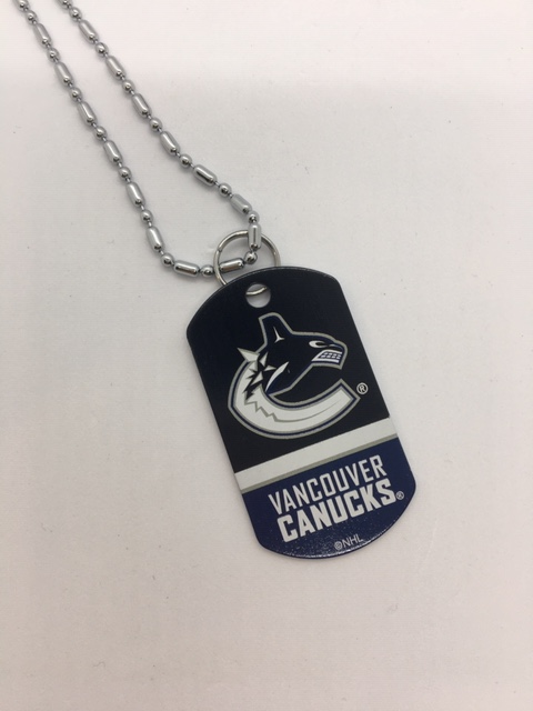 NHL Vancouver Canucks Sports Team Logo Dog Tag Necklace