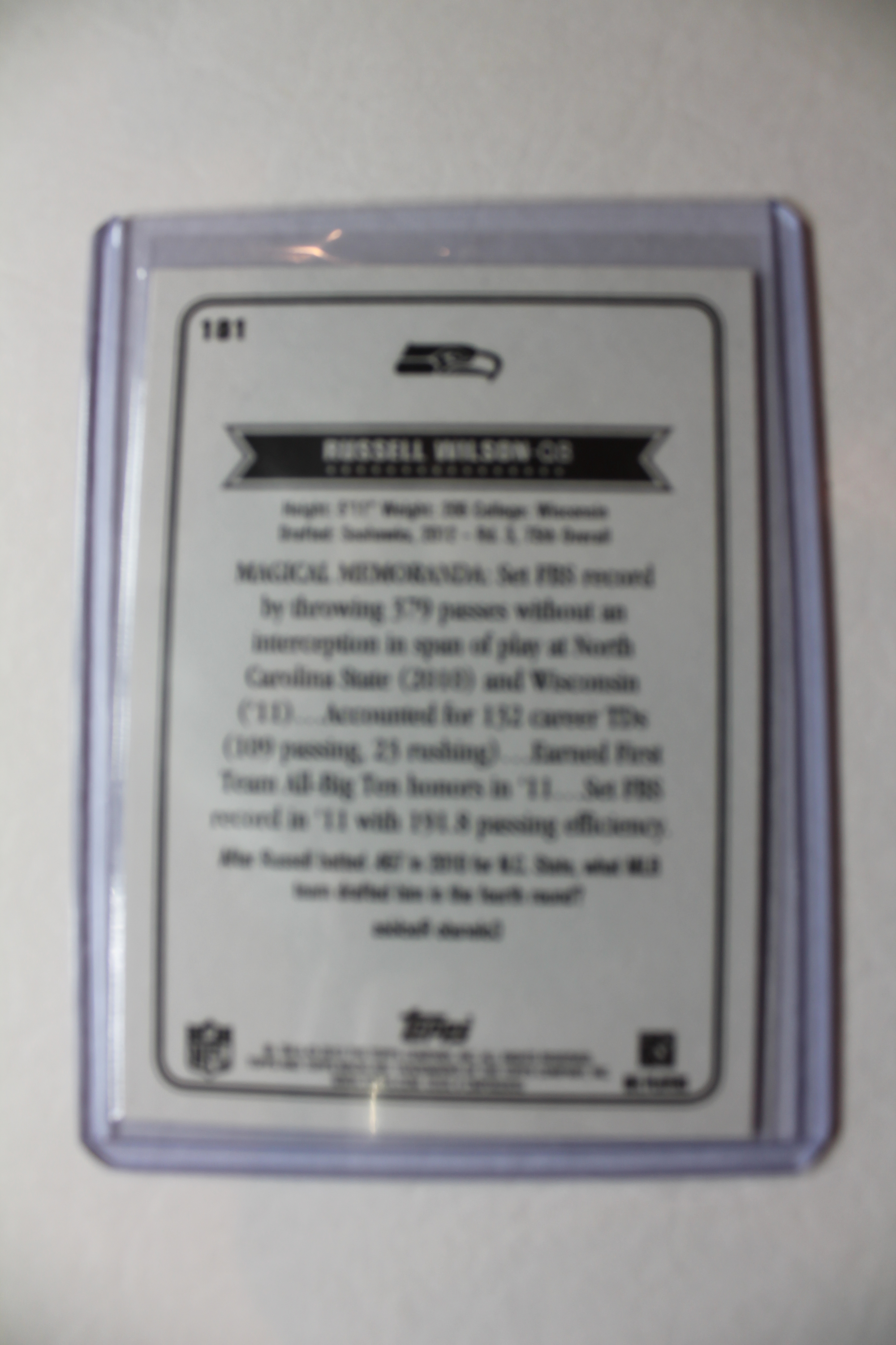 Russell Wilson 2012 Topps Magic - [Base] #181 Rookie Card