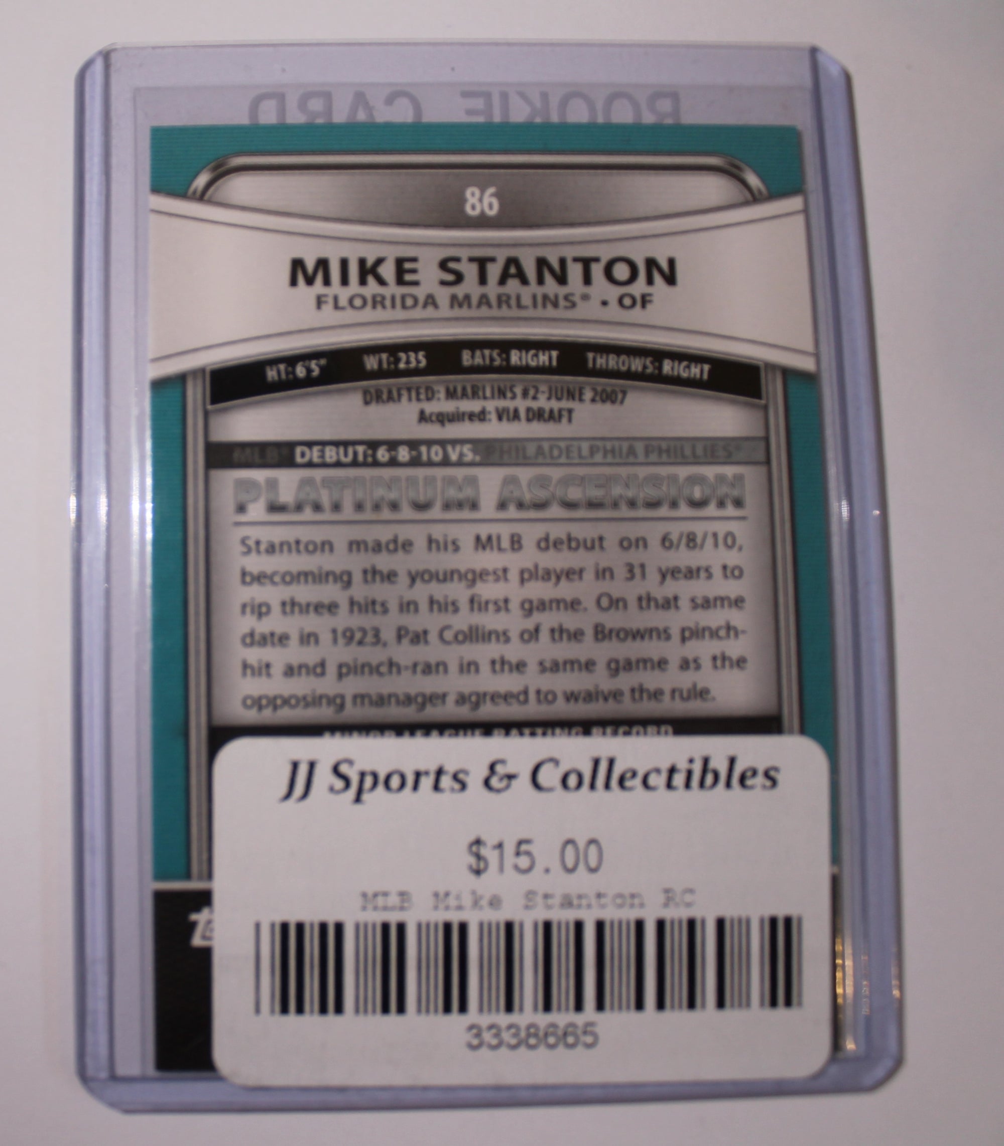 Giancarlo Stanton RC - 2010 Bowman Platinum - [Base] #86