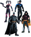 DC Collectibles Arkham City: Harley Quinn, Batman, Nightwing, and Robin Action Figure 4-Pack
