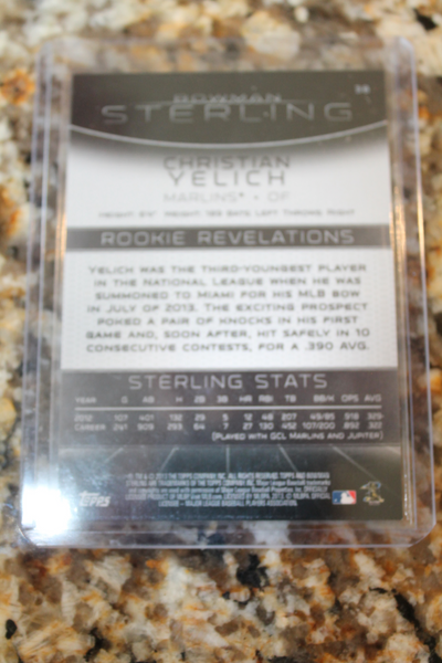 Christian Yelich 2013 Bowman Sterling Rookie Card