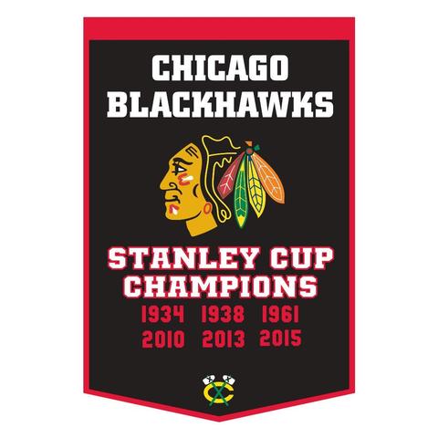 NHL Chicago Blackhawks 12" x 18" Sublimated Wool Dynasty Banner