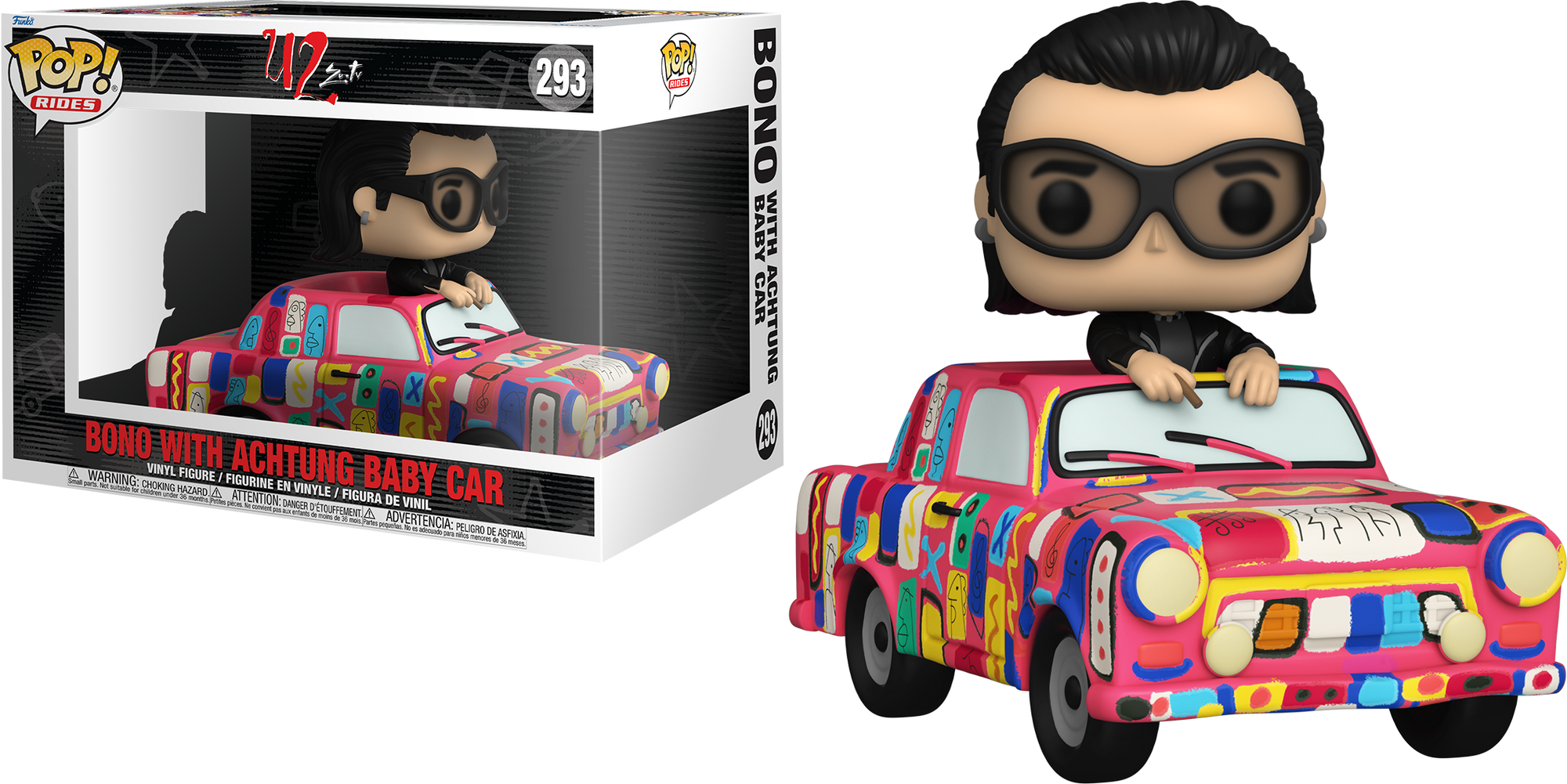 Funko POP Rides Bono with Achtung Baby Car #293 U2