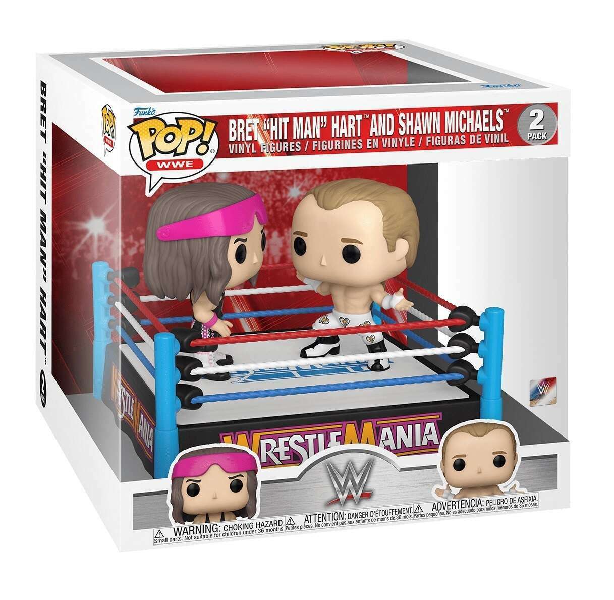 Funko POP WWE Bret "Hit Man" Hart vs Shawn Michaels 2-Pack (Wrestlemania)