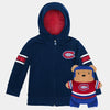 NHL Montreal Canadiens Toddler 2-in-1 Transforming Full Zip Hoodie & Soft Plushie - SALE