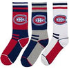 NHL Montreal Canadiens Youth 3pk Socks