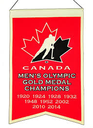 Team Canada 15" x 24" Men's Hockey Olympic Gold Medal Champions Dynasty Banner