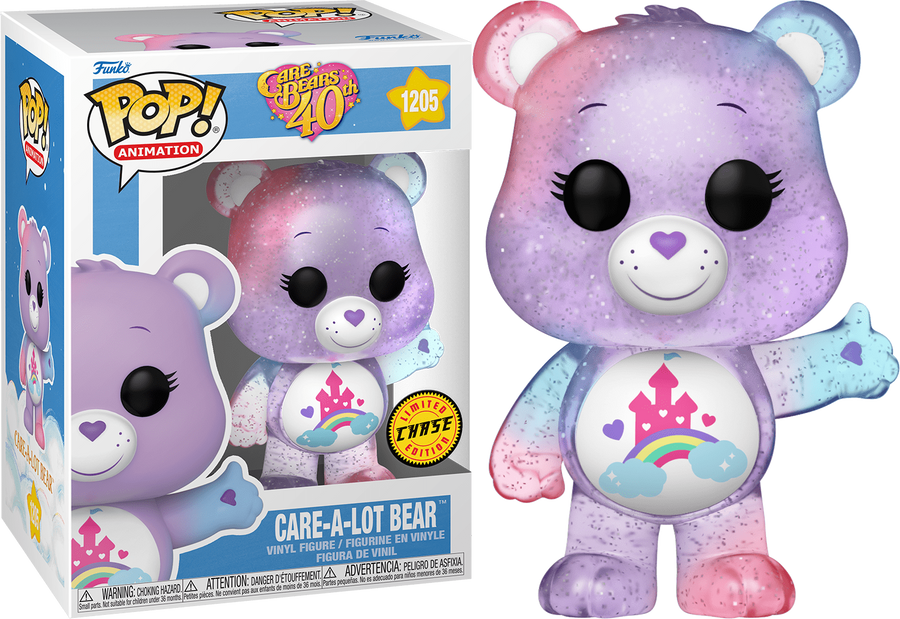 Funko POP Care-A-Lot Bear #1205 CHASE (Translucent Glow) -Care Bears 40th Anniversary