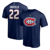 NHL Montreal Canadiens Caufield #22 Name & Number Fanatics Tee