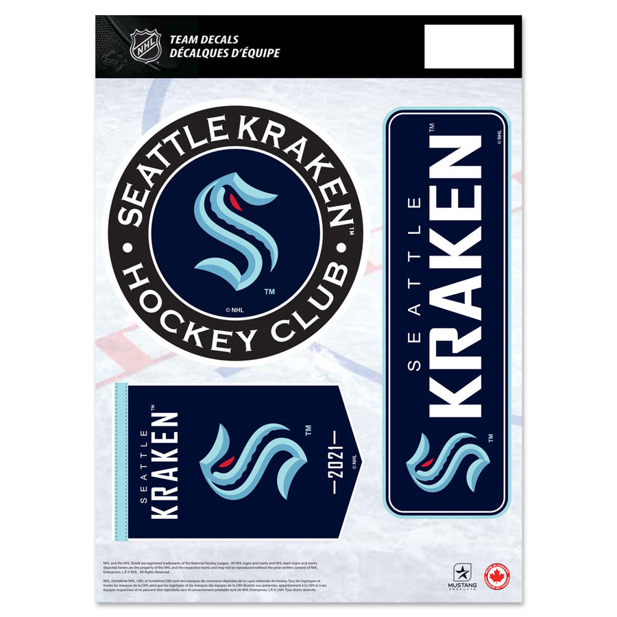 NHL Seattle Kraken Team Fan Decals