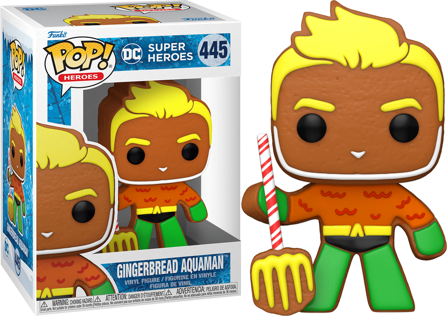 Funko POP Gingerbread Aquaman #445 DC Super Heroes Holiday