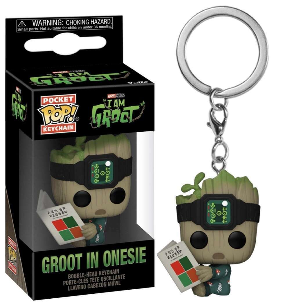 Funko POP Keychain Groot in Onesie- Marvel I Am Groot