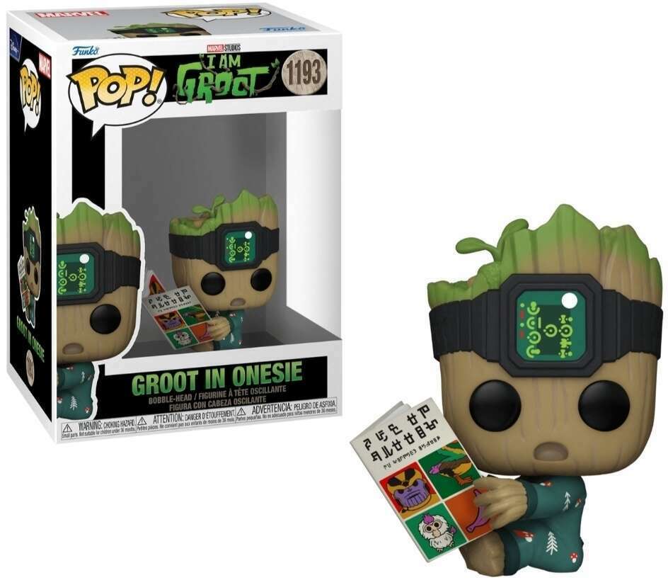 Funko POP Groot in Onesie with Book (Reading) #1193- Marvel I Am Groot