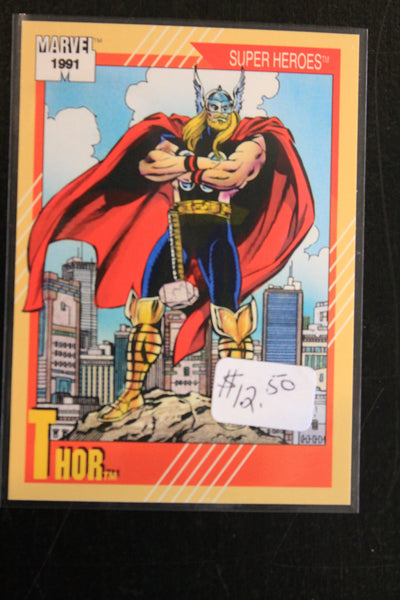 Thor 1991 Marvel Universe Series 2 (Impel) BASE Trading Card #48