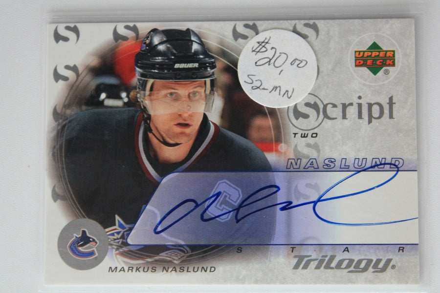 Markus Naslund 2003-04 Upper Deck Trilogy Autograph