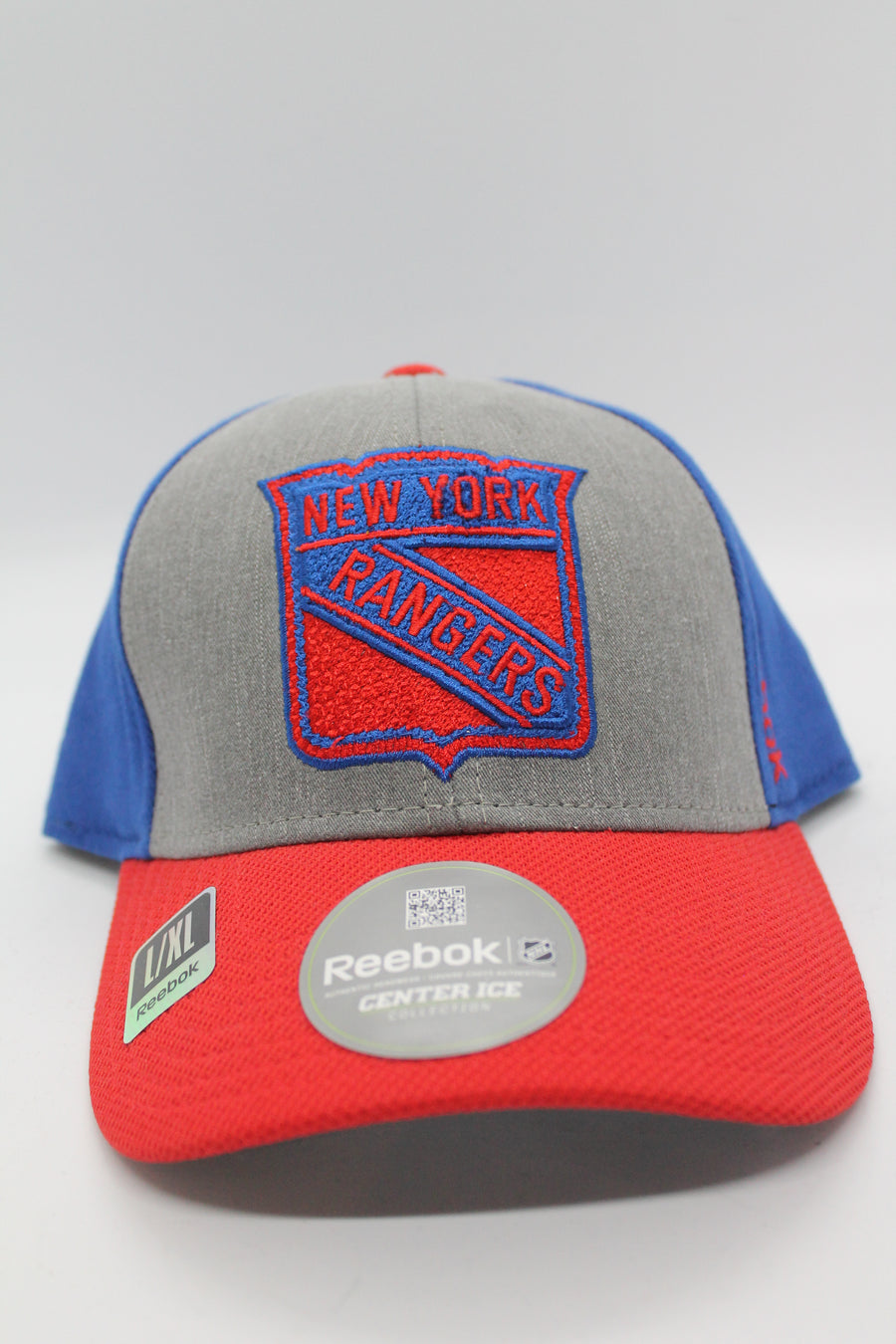 NHL New York Rangers Reebok Center Ice Stretch Fit Hat