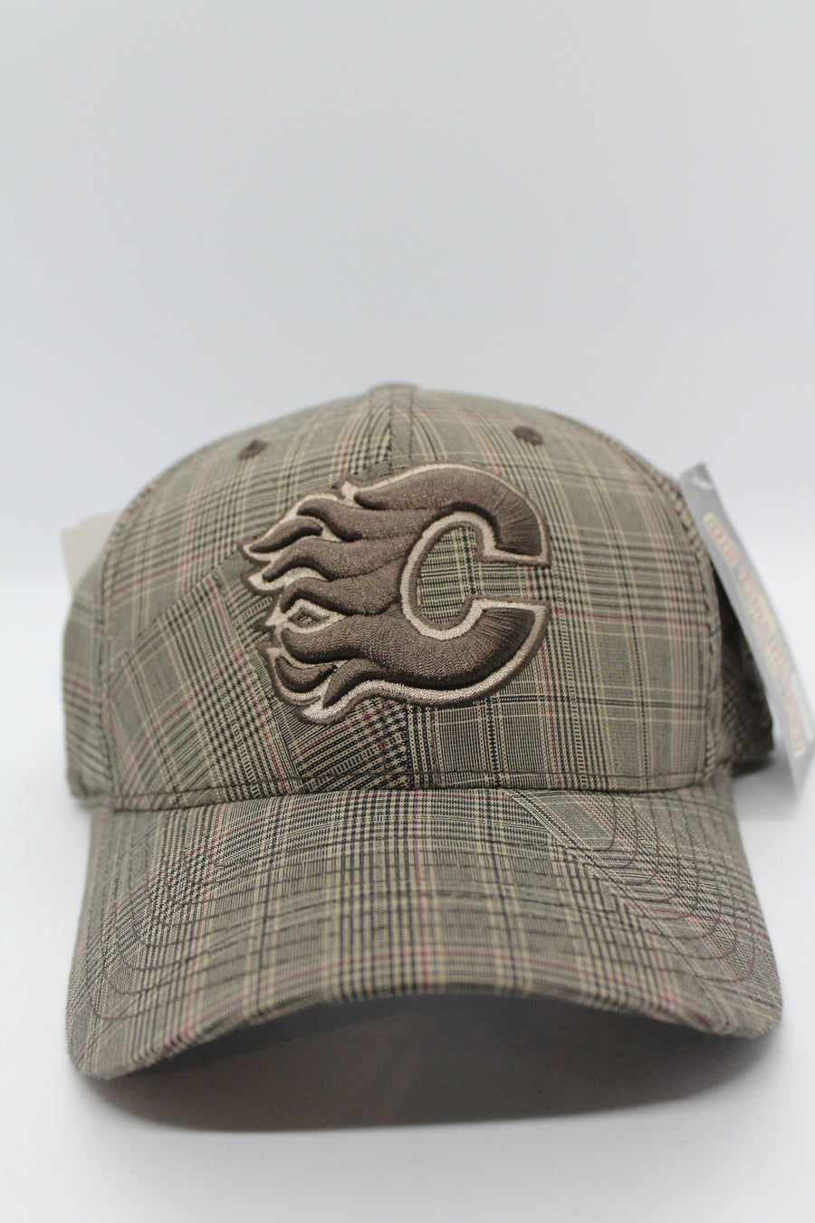 NHL Calgary Flames OTH Brown Plaid Flex Fit Hat
