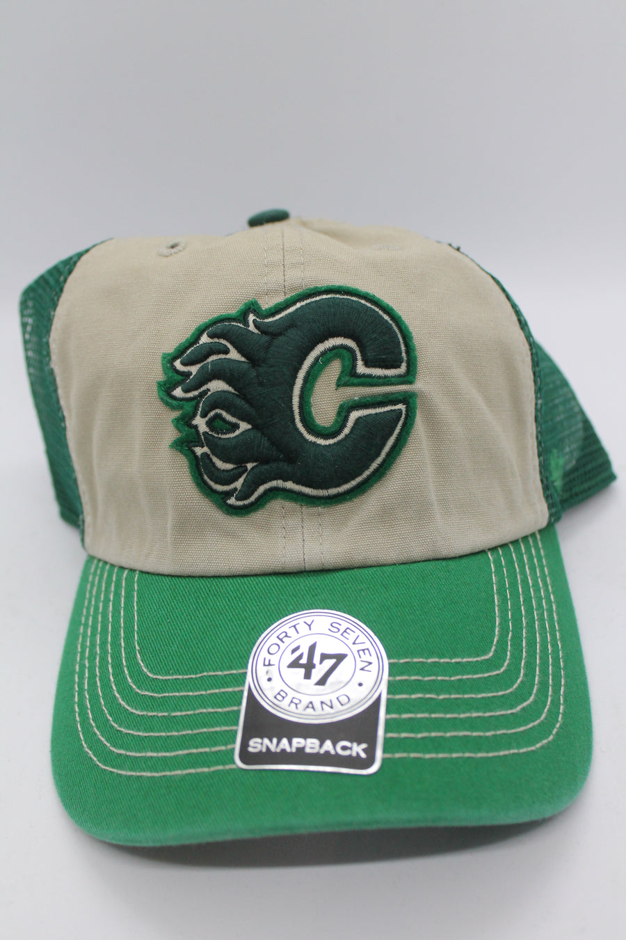 NHL Calgary Flames 47 Brand Green St. Patty's Snapback Hat