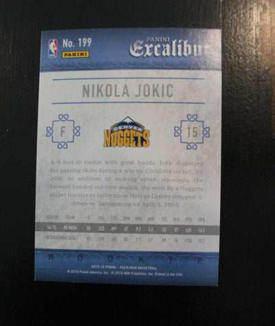 Nikola Jokic 2015-16 Panini Excalibur Rookie Card